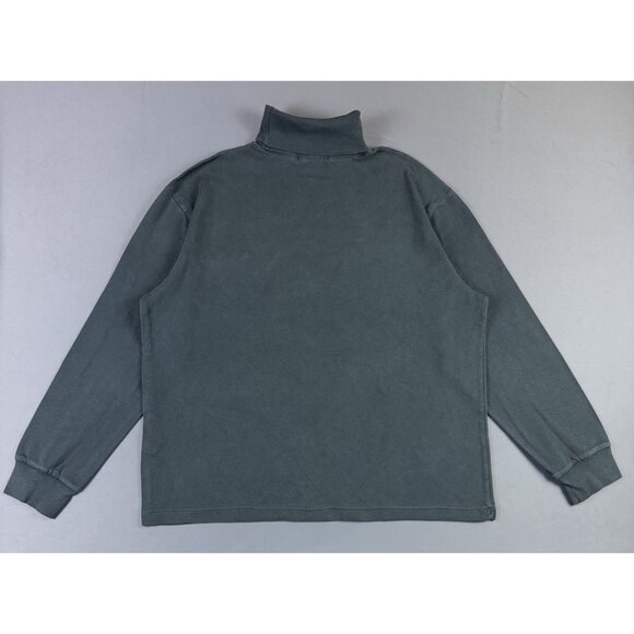 Rare Vintage 90s Polo Ralph Lauren Turtle Mock Neck Black Longsleeve Shirt Large - Picture 2 of 9